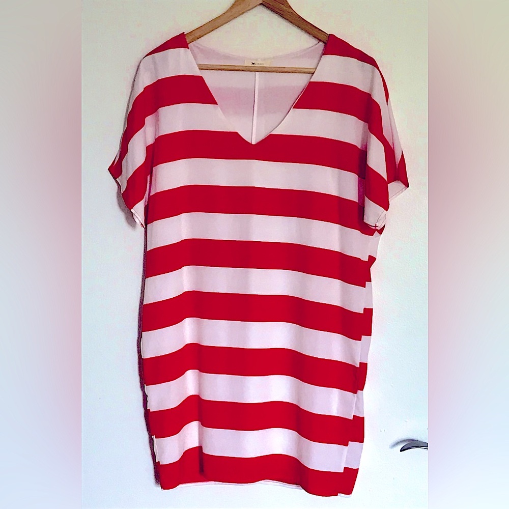 Striped V-Neck Dress